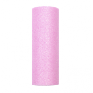 Partydeco Tule glitter roze