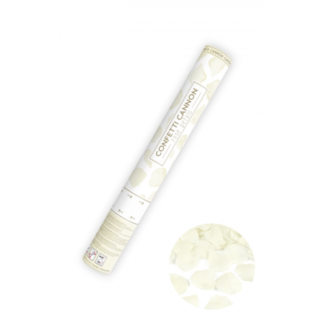 Partydeco Confetti kanon creme rozenblaadjes