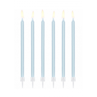 Partydeco Taart kaarsjes pastel blauw