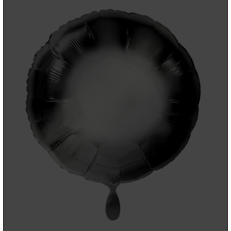 Feestartikelen Folie ballon rond zwart