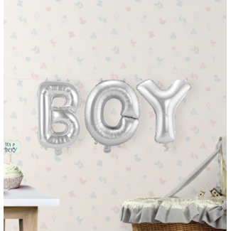 Folat  Boy ballon zilver