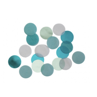 Amscan  Confetti turquoise - wit