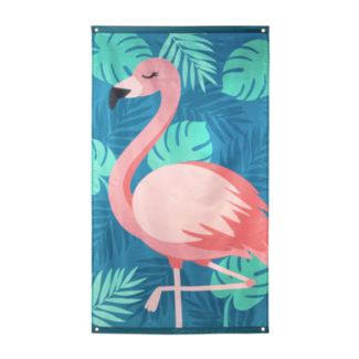 Feestartikelen Flamingo vlag groen