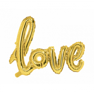 Partydeco Love ballon goud