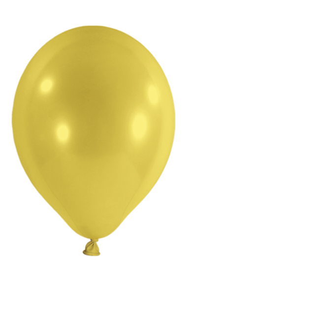 Partydeco Ballonnen Yellow metallic