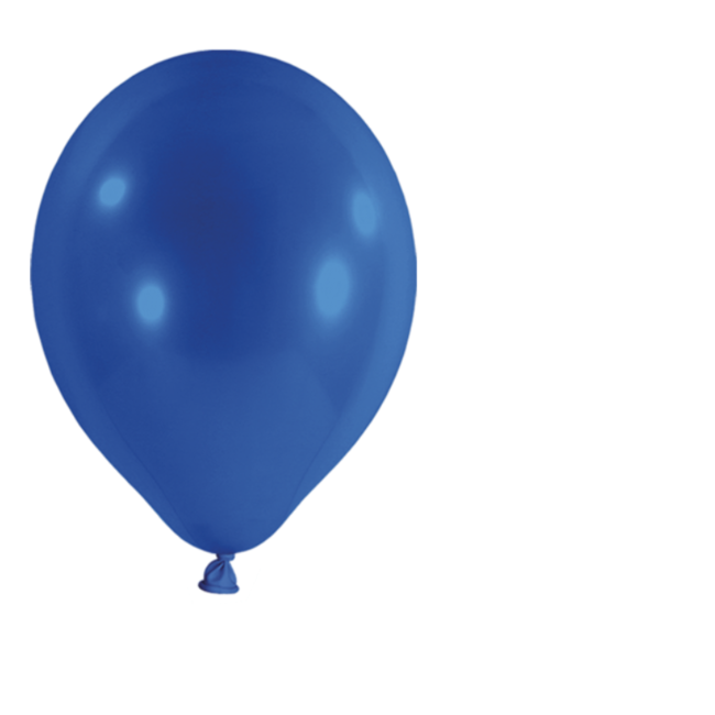 Partydeco Ballonnen blauw metallic XL