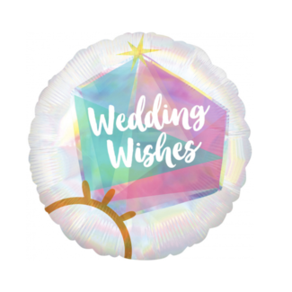 Amscan  Wedding wishes parelmoer ballon