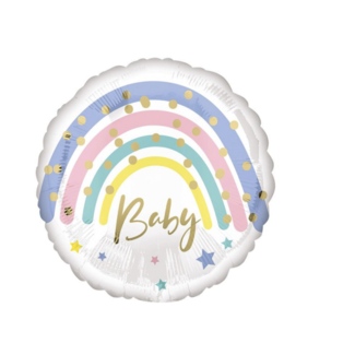 Amscan  Baby pastel regenboog ballon