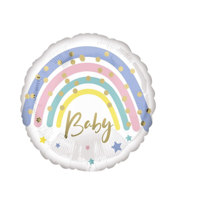 Amscan  Baby pastel regenboog ballon