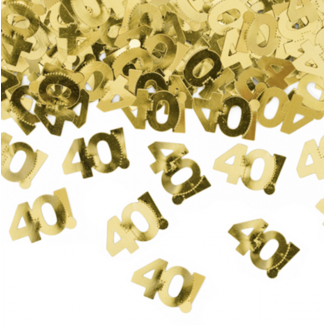 Partydeco 40! Confetti goud