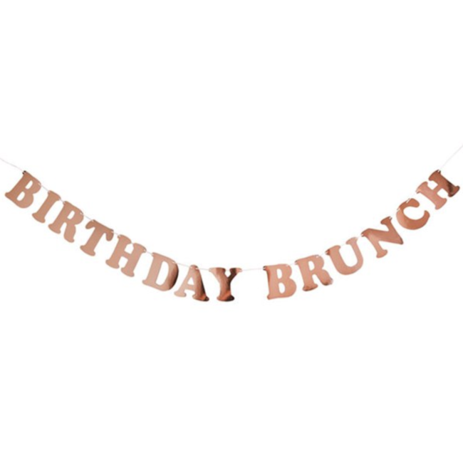 Partydeco Birthday brunch slinger rosé goud