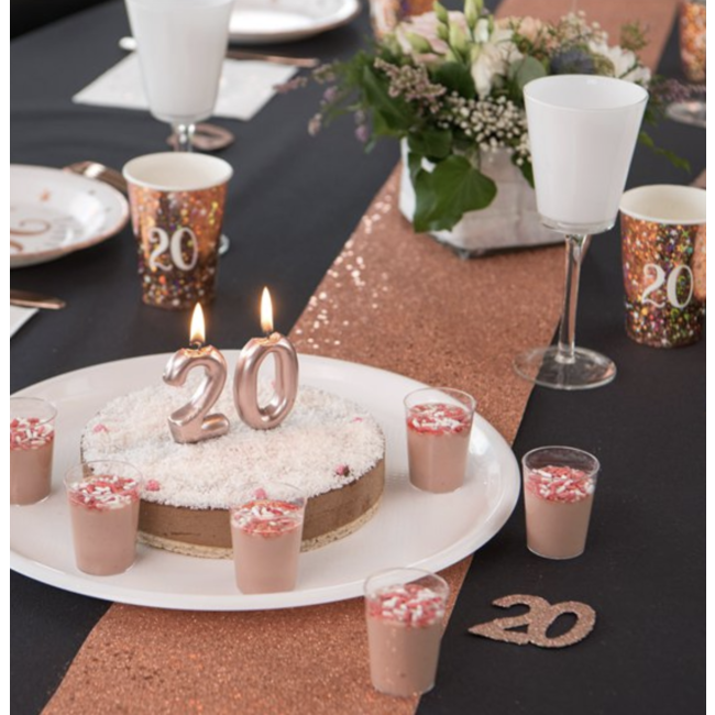 Feestartikelen Tafel loper rosé goud