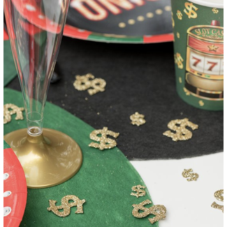 Feestartikelen Casino confetti goud
