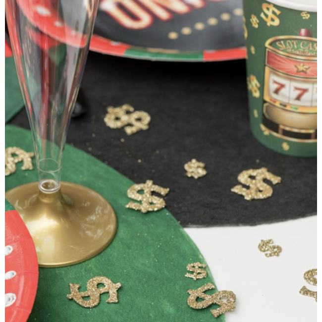 Casino confetti goud