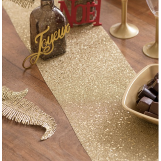 Feestartikelen Tafel loper goud glitters