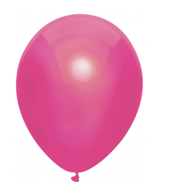Feestartikelen Ballonnen metallic roze