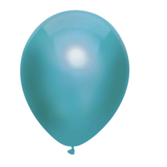 Feestartikelen Ballonnen teal metallic