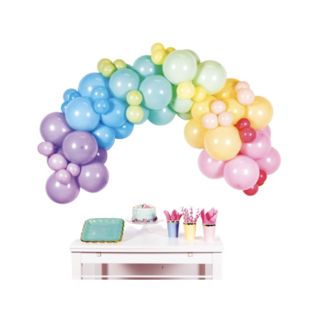 Feestartikelen Regenboog ballonnen boog pastel