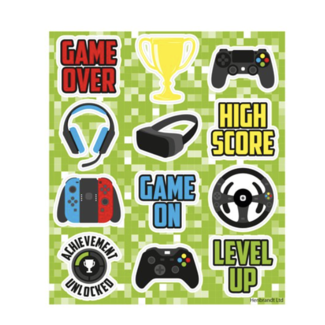 Feestartikelen Game on sticker vel