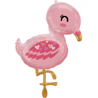 Feestartikelen Flamingo baby ballon