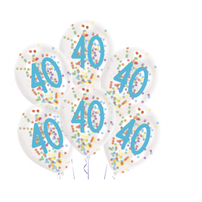 Amscan  40 jaar confetti ballonnen