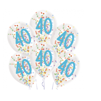 Amscan  Confetti ballonnen 40 jaar