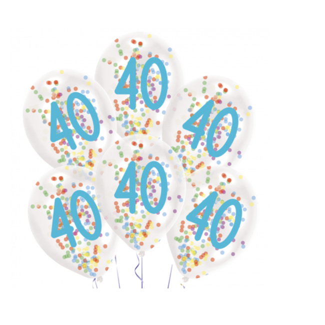 Amscan  Confetti ballonnen 40 jaar
