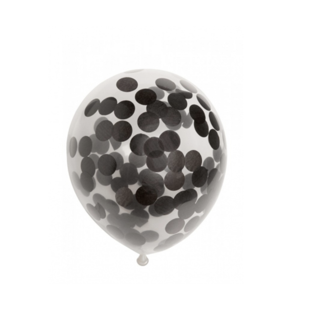 Feestartikelen Confetti ballonnen zwart