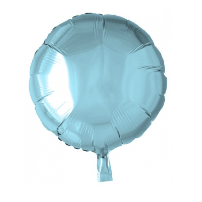 Feestartikelen Folie ballon pastel blauw rond