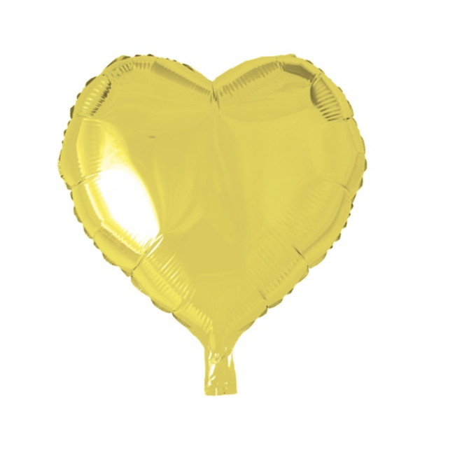 Feestartikelen Hartjes folie ballon geel
