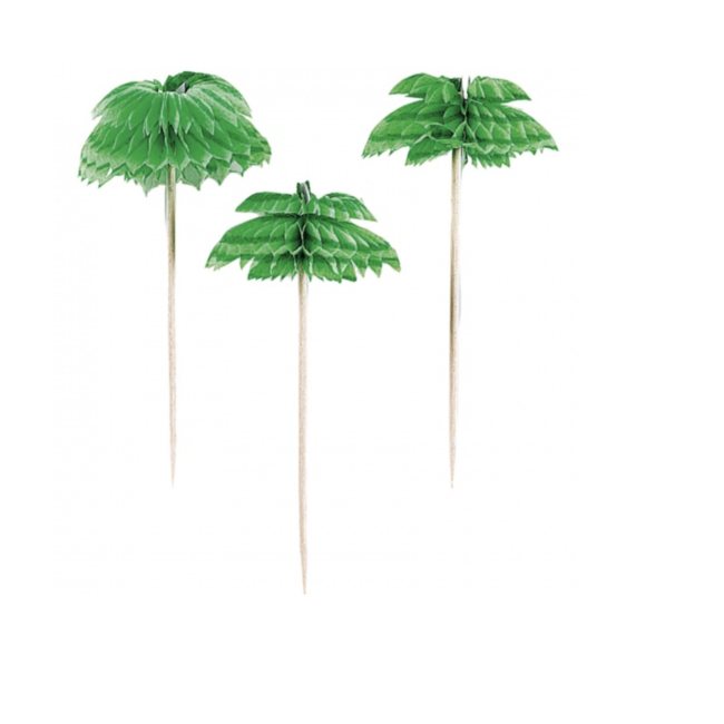 Feestartikelen Palmboom prikkers groen