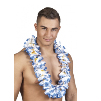 Feestartikelen Hawaii krans blauw