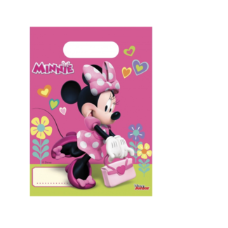 Feestartikelen Minnie mouse snoepzakjes roze