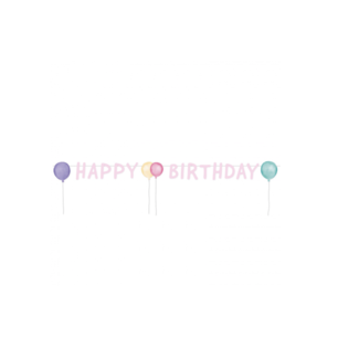 Feestartikelen Happy birthday letter slinger ballon