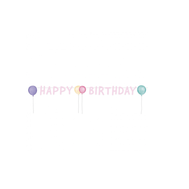 Feestartikelen Happy birthday letter slinger ballon