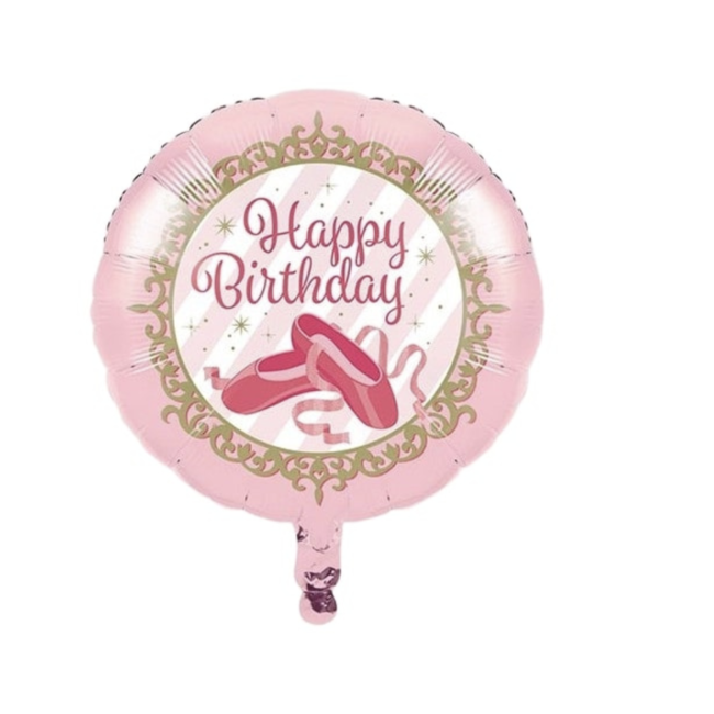 Feestartikelen Ballerina ballon roze - goud