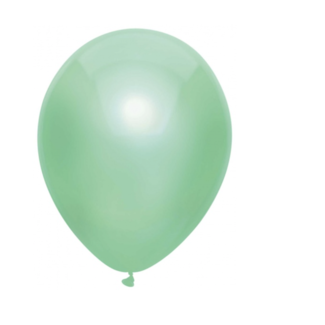 Feestartikelen Ballonnen metallic mint 10St