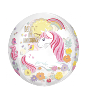 Feestartikelen unicorn ORBZ ballon roze