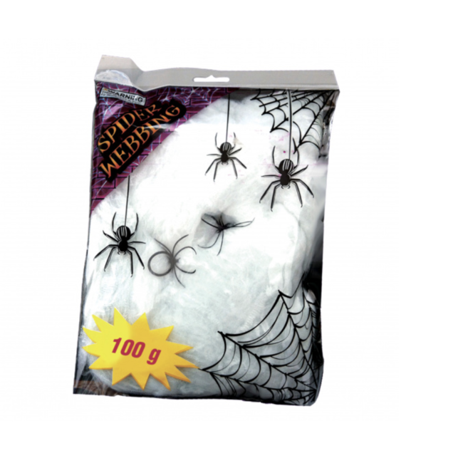 Feestartikelen Spinnenweb wit - zwart