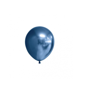 Feestartikelen Ballonnen chroom blauw mini