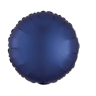 Feestartikelen Blauw satijn folie ballon rond