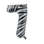 Feestartikelen Zebra cijfer ballon