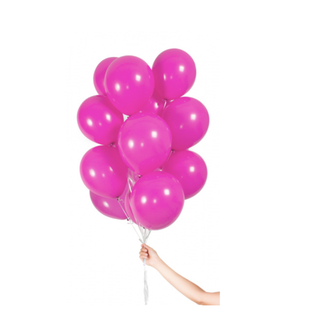 Feestartikelen Roze ballonnen tros met lint