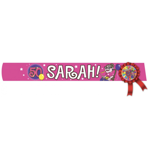 Feestartikelen Sarah sjerp roze