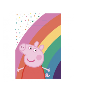 Feestartikelen peppa pig uitdeel zakjes regenboog