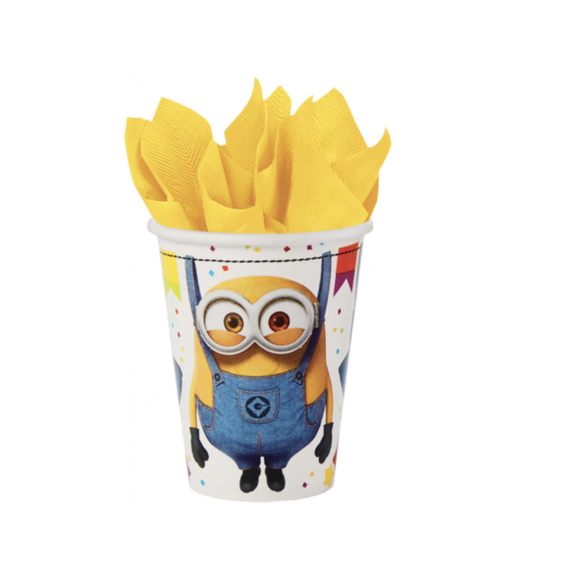 Feestartikelen Minions bekers wit