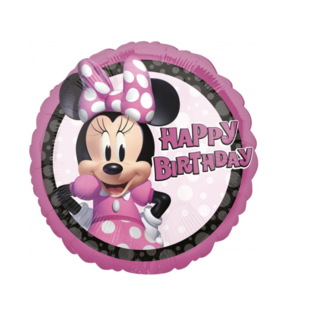 Feestartikelen Minnie mouse ballon roze - zwart