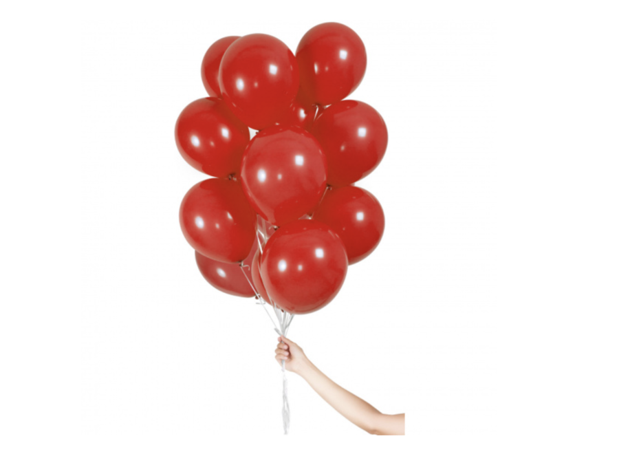 Ballonnen tros rood