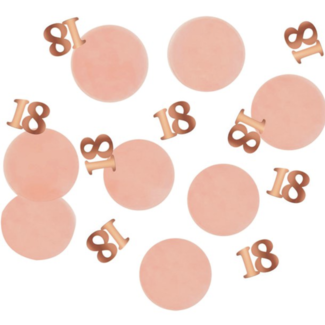 Feestartikelen 18 jaar blush confetti