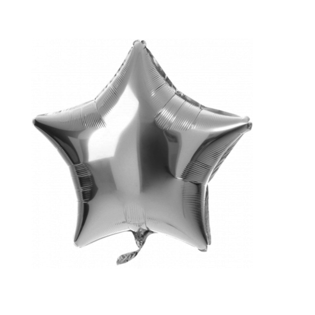 Feestartikelen Ster ballon zilver 48 CM